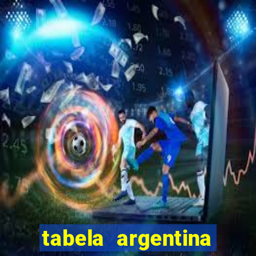 tabela argentina torneo betano